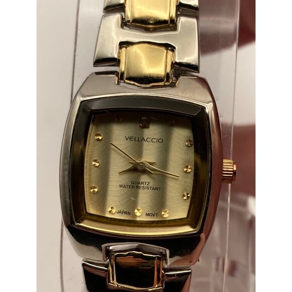Stylish Vellaccio Women's Quartz Watch 23mm Gold and Silver Tones - New Battery - Picture 9 of 9